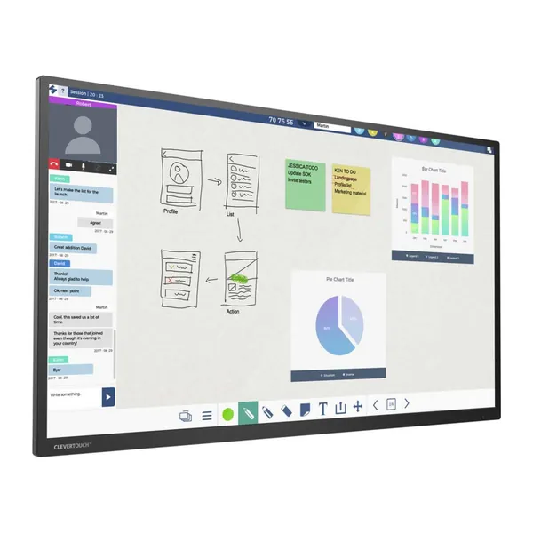 Clevertouch Pro Series E-CAP 65" 4K interactive touchscreen