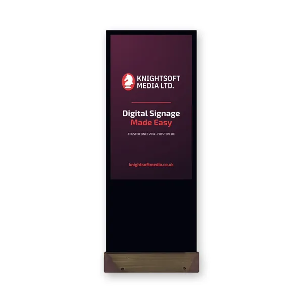 Black indoor floor-standing totem