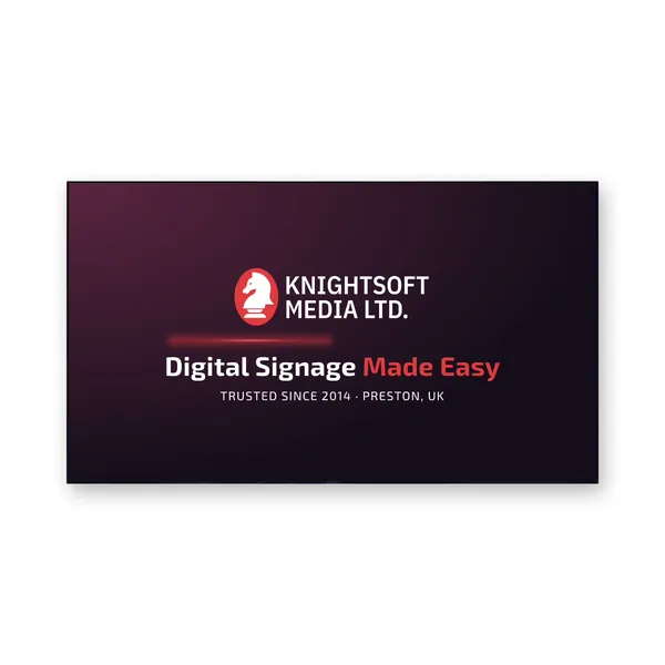 Commercial landscape wall screen with a slim bezel