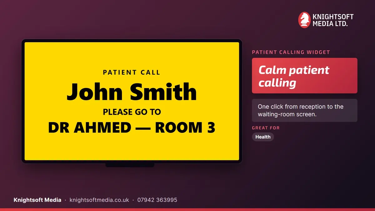 The patient calling widget